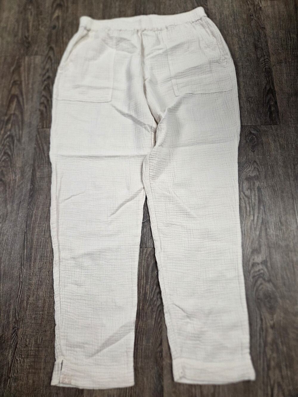 Barefoot Dreams Malibu Collection Sun Soaked Cropped Cream Ivory S Pants